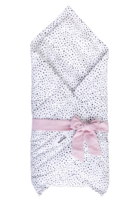 BABY HORN/BEDDING SET DOTS -S- PINK
