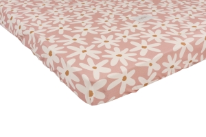 Prześcieradło bawełniane blush daisies
