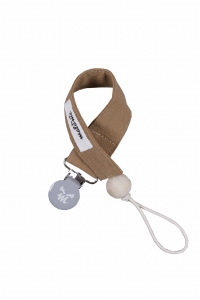 Zawieszka so smoczka washed cotton camel