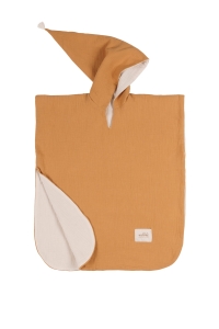 Poncho muślinowe camel