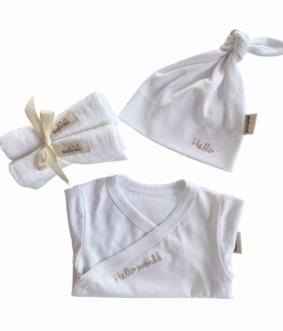 NEWBORN SET "HELLO WORLD"