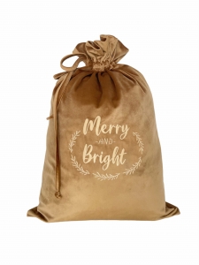 Christmas bag golden bronze