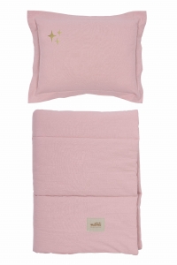 Pościel washed cotton z wypełnieniem Stars pink
