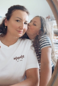 T-shirt biały - XS/S - mama 